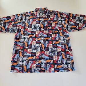 Vintage Nike Limited Edition Air Force 1 AOP Button Up Shirt Size XXXL